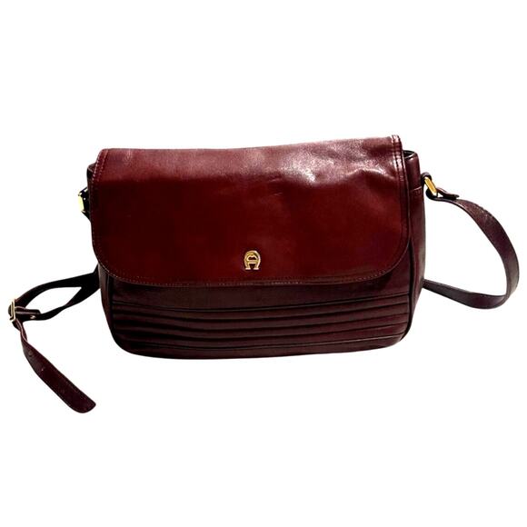 VTG Etienne Aigner Crossbody Shoulder Saddle Bag Purse Leather Red - Picture 2 of 13